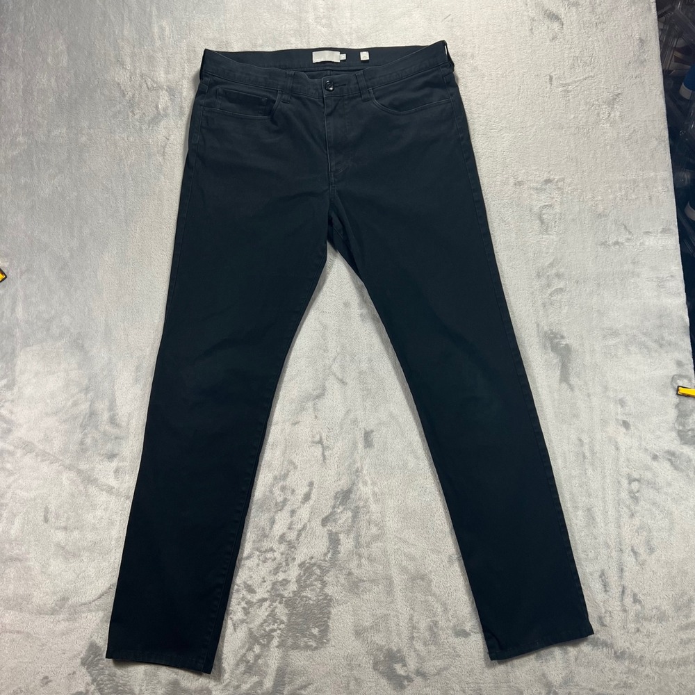 VINCE Five Pocket Twill Pants Mens 34x30.5 Black MS1212248 Straight Leg Repaired